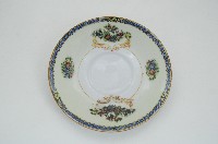 醬口五彩貼花折枝花卉紋咖啡碟藏品圖，第1張