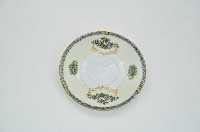 醬口五彩貼花折枝花卉紋咖啡碟藏品圖，第1張