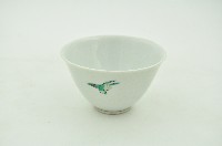 九谷款五彩牡丹花鳥石紋盞杯藏品圖，第2張