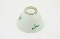 九谷款五彩牡丹花鳥石紋盞杯藏品圖，第3張