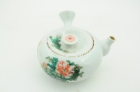 九谷窯五彩牡丹花鳥石紋側把壺（急需）藏品圖，第4張