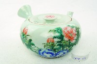 九谷窯五彩牡丹花鳥石紋側把壺（急需）藏品圖，第6張