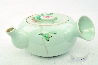 九谷窯五彩牡丹花鳥石紋側把壺（急需）藏品圖，第7張