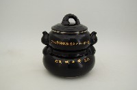黑釉葫蘆型帶蓋瓶藏品圖，第2張