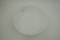 葵花口瓣型彩繪萱草紋白胎玻璃深腹碗藏品圖，第1張