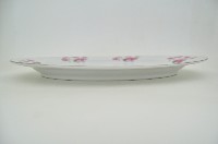 銀口彩繪貼花折枝康乃馨花紋橢圓形長盤藏品圖，第3張