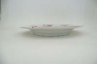 銀口彩繪貼花折枝康乃馨花紋橢圓形長盤藏品圖，第4張