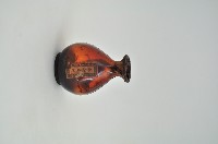 五加皮酒樣品棗色透明玻璃小型玉壺春酒瓶藏品圖，第2張