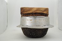 木製圓蓋鐵製大型深腹飯鍋藏品圖，第3張