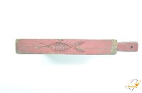 紅色木製陰刻錢幣魚紋粿印藏品圖，第3張