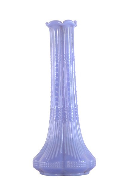 紫羅蘭色浮雕裝飾蒜式玻璃花瓶