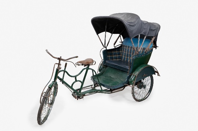 棚蓋人力車的圖片