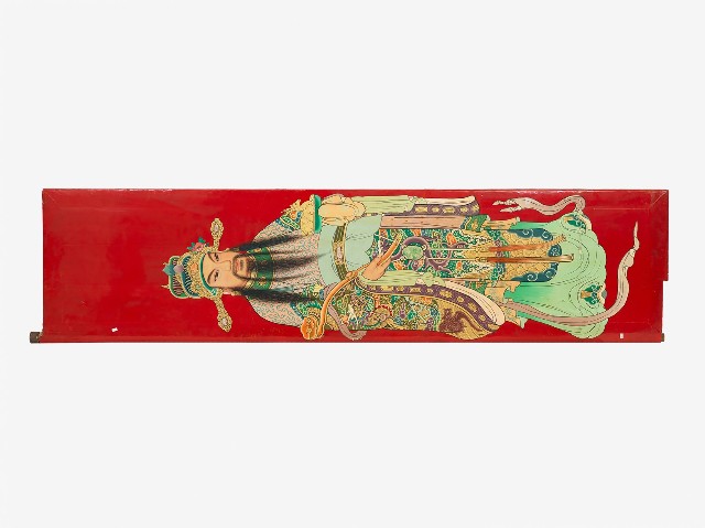 彩繪加冠晉祿之寺廟木門一對的圖片