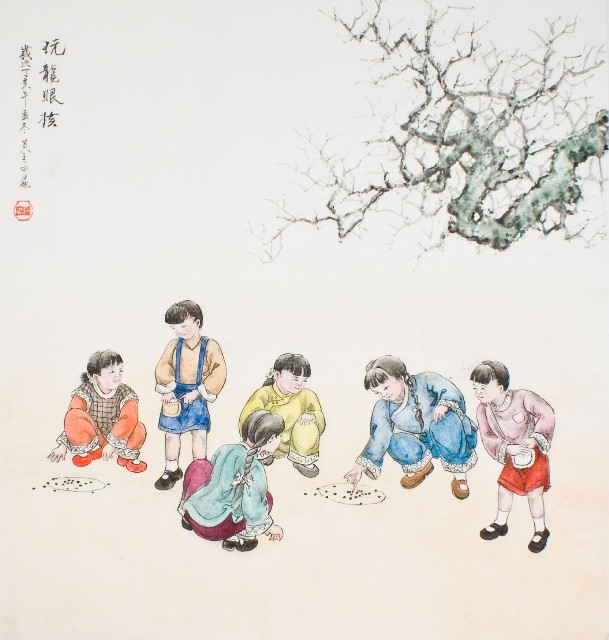黃金田於丁亥年孟冬創作之玩龍眼核的圖片