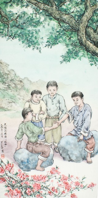 黃金田於乙酉年冬月創作之大俘翁相演（指母）的圖片
