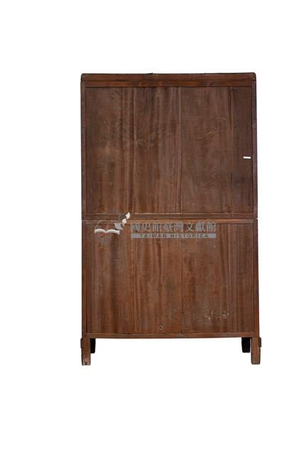 木製大型雙拉門抽屜式書櫃藏品圖，第3張