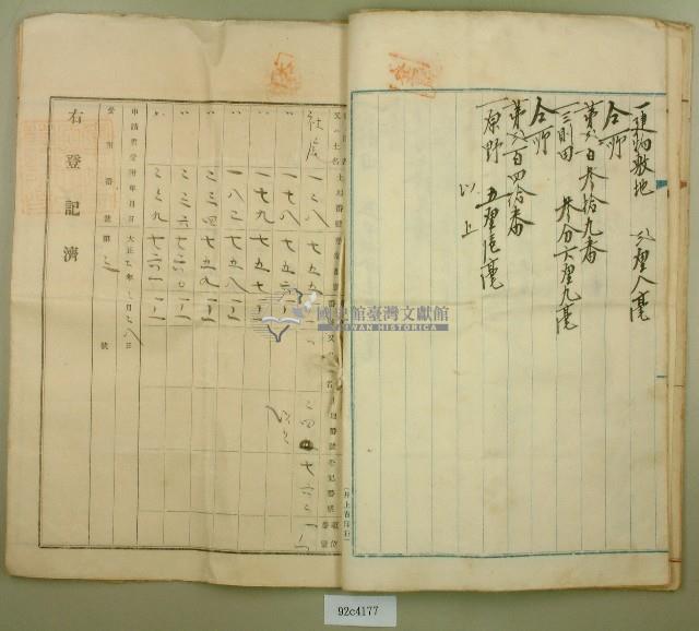 大正元年王漳業主權保存登記申請書副本藏品圖，第8張
