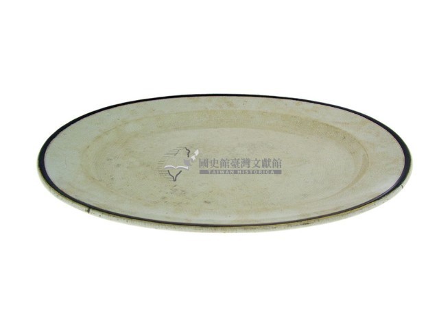 藍口白瓷橢圓形盤（多件）藏品圖，第7張