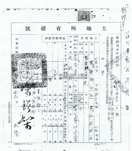 大正八年張創公業設定合約字之影本藏品圖，第7張