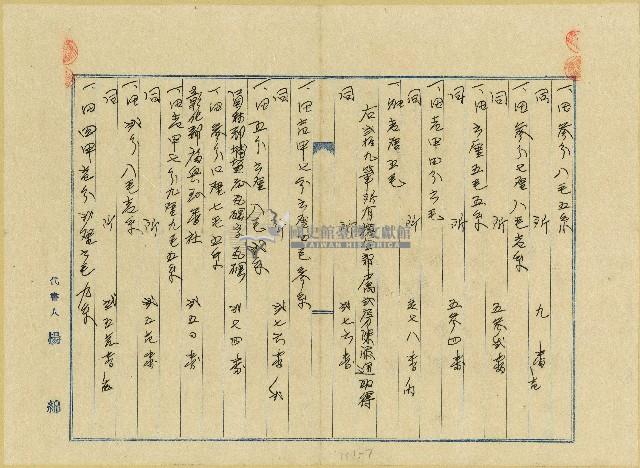 昭和十五年陳添旺等立鬮分合約書藏品圖，第7張