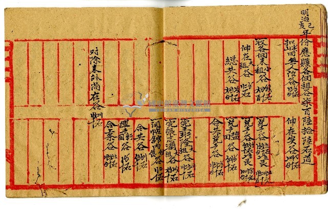 明治三十三年佃戶帳簿藏品圖，第7張