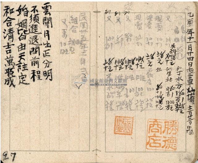 昭和十九年王殷鑑帳簿藏品圖，第27張