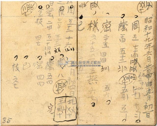 昭和十九年三級上茶葉組合帳簿藏品圖，第33張