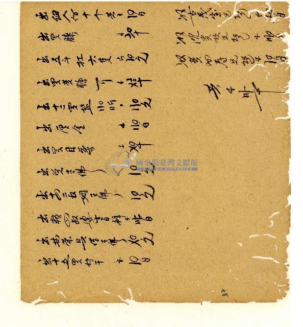 光緒五年陳協和號出入數簿藏品圖，第33張