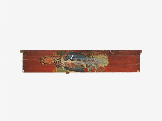 彩繪仙女與香花燈果之寺廟木門藏品圖，第3張