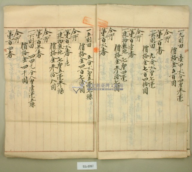 大正十九年郭呆等業主權保存登記申請書藏品圖，第3張