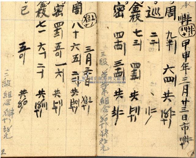 昭和十九年三級上茶葉組合帳簿藏品圖，第3張