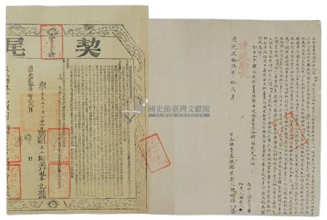 道光二十六年陳媽擇立杜賣盡根園屋契藏品圖，第3張