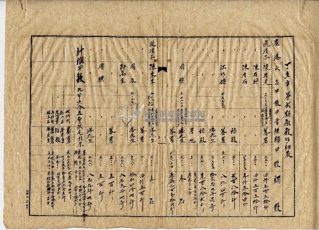 丁亥年第弍期租穀明細表藏品圖，第3張