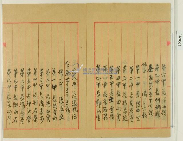 明治三十六年新竹廳聯合壯丁團役員當選認可願藏品圖，第3張