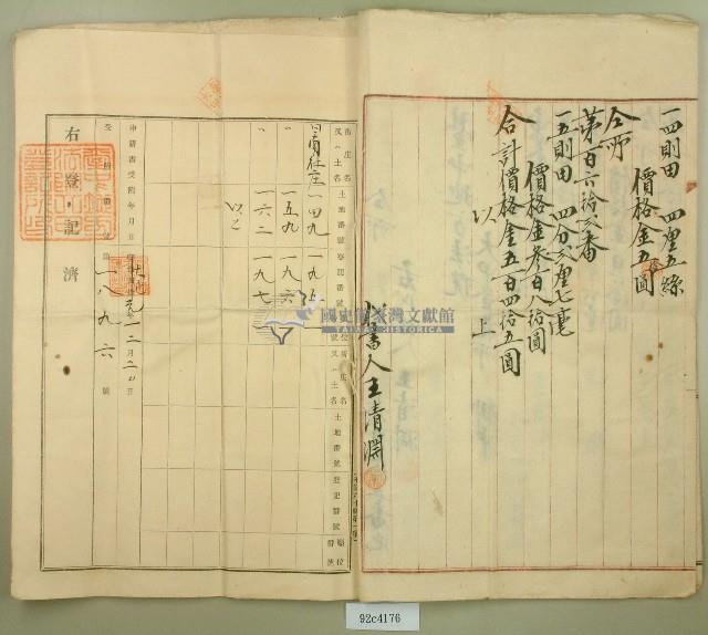 大正元年王漳業主權保存登記申請書副本藏品圖，第3張