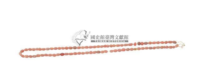 朱紅色貝珠長項鍊藏品圖，第3張