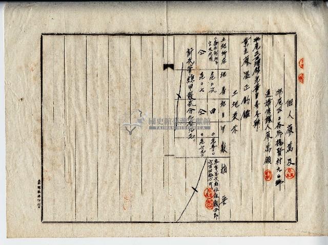 民國三十六年廖萬及土地贌耕契約書藏品圖，第3張