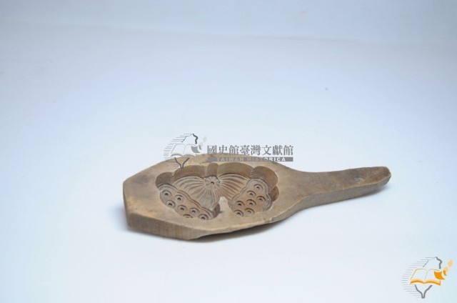 木胎蝴蝶紋製糕模具藏品圖，第3張