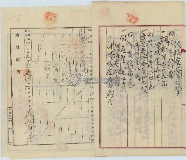 大正十年駱君枝等人向臺北地方法院淡水出張所申請業主權相續登記代位申請書藏品圖，第3張