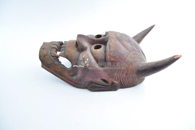 木製日本鬼首般若面具藏品圖，第3張