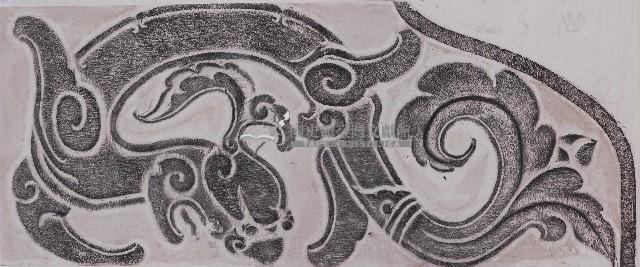 王得祿墓碑肩石龍虎紋飾拓本藏品圖，第3張