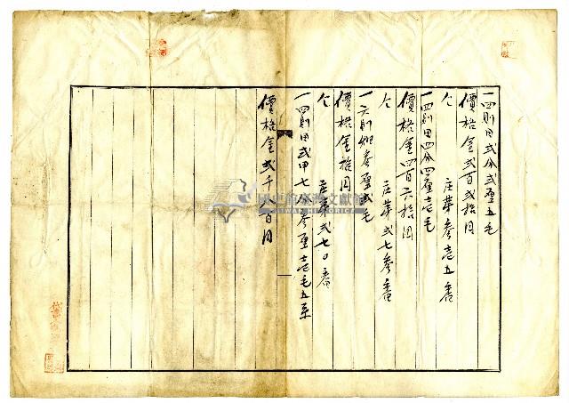 明治四十年廖有嘗向臺北地方法院臺中出張所提出的業主權保存登記申請書藏品圖，第3張