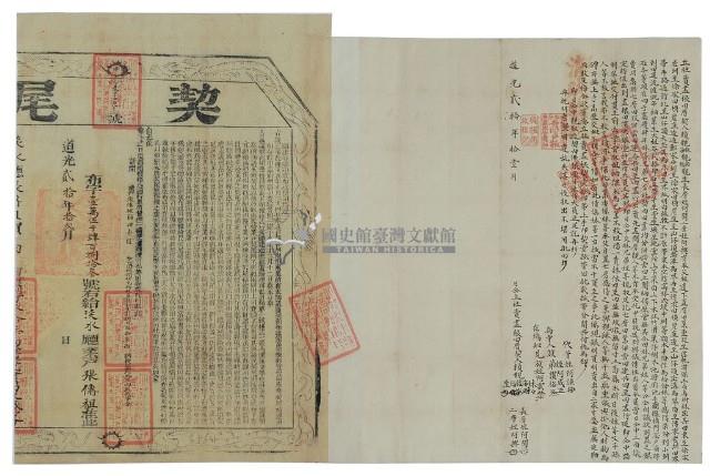 道光二十年賴觀妹等七人立杜賣盡根田厝契藏品圖，第3張