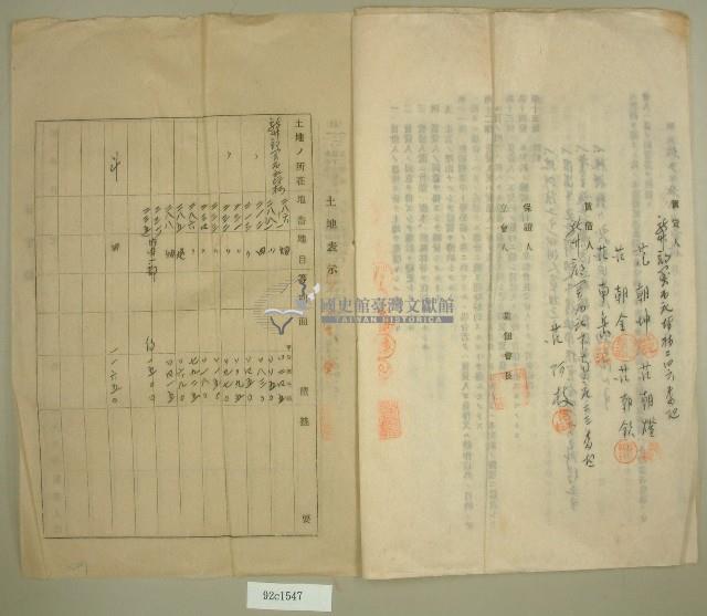 昭和十五年范朝坤等六人立土地賃貸借契約書藏品圖，第3張
