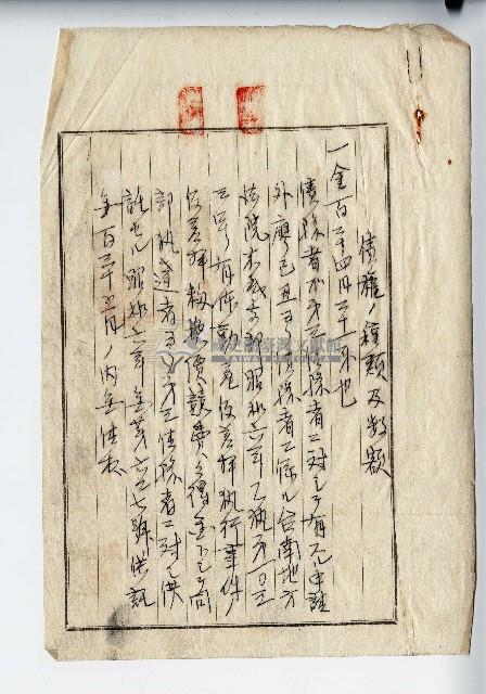 昭和六年廖溫義債權差押命令藏品圖，第3張