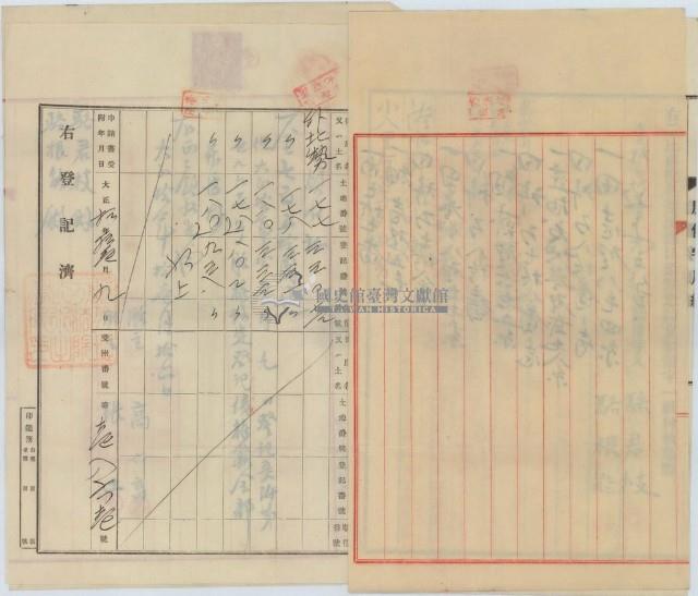 大正十年十一月九日淡水郡淡水街駱君枝、駱根能胎借字藏品圖，第3張