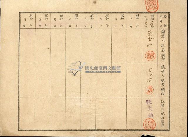 株主蔡敦波所持鹿港製鹽株式會社於大正拾四年拾月壹日發行之株券正反面藏品圖，第71張