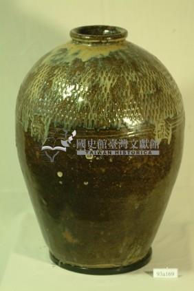 印款黑棕釉拍打印紋窄口豐肩式陶甕藏品圖，第1張