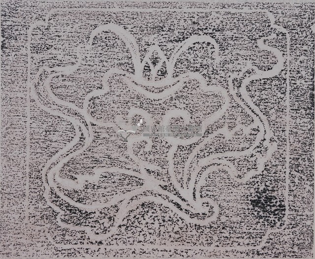 劍潭古寺靈芝石刻紋飾拓本藏品圖，第1張