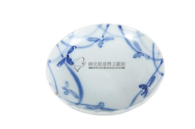 青花曲線蘭花紋盤藏品圖，第1張